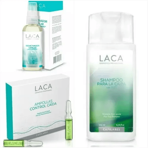 Shampoo Control Caída +bioactivador capilar + Ampollas Laca laboratorio